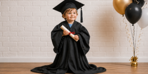 growing pains, child in graduation clothes