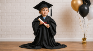 growing pains, child in graduation clothes